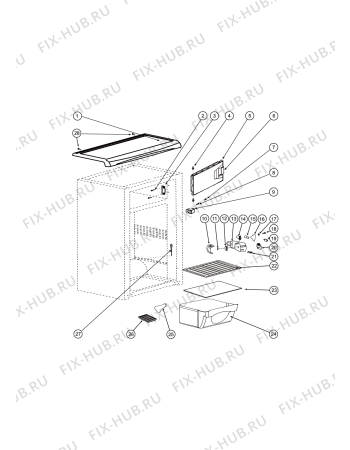 Схема №2 85Q (F044119) с изображением Поверхность для холодильной камеры Indesit C00855100