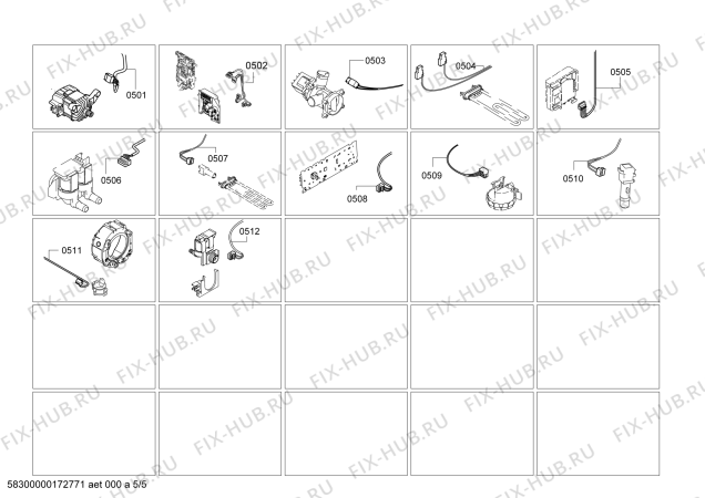 Схема №1 WAS287670W iQ800 Made in Germany с изображением Ручка выбора программ для стиралки Bosch 00629405