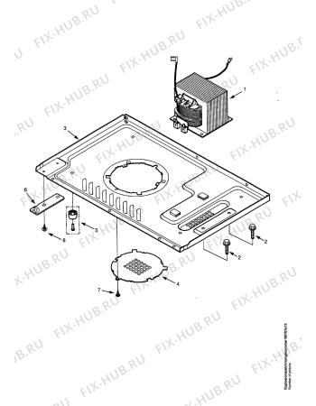 Взрыв-схема микроволновой печи Electrolux EMM1862 - Схема узла Floor