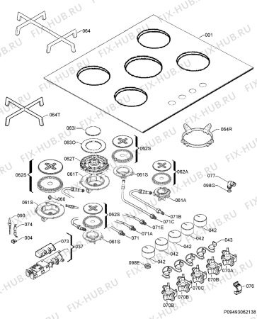 Схема №1 HG755420UM с изображением Поверхность для электропечи Aeg 3578732012