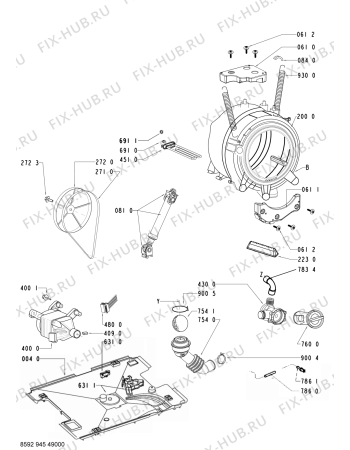 Схема №1 AWOE AS 9568 с изображением Сенсор для стиральной машины Whirlpool 480111101401