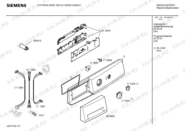 Схема №1 WFK5730 с изображением Изоляционная поверхность для стиралки Bosch 00204859