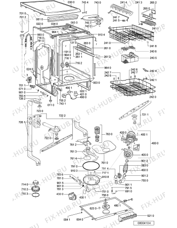 Схема №1 DW 691 ED FP WH AA с изображением Модуль (плата) управления для электропосудомоечной машины Whirlpool 481221479319