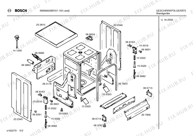 Схема №2 SMS6602BR с изображением Кабель для посудомойки Bosch 00296624