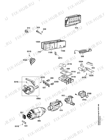 Взрыв-схема посудомоечной машины Zanussi ASF2435 - Схема узла Electrical equipment 268