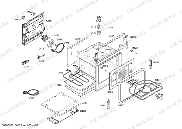 Схема №1 HGV425120N с изображением Фронтальное стекло для духового шкафа Bosch 00249544