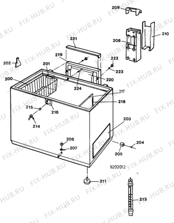 Взрыв-схема холодильника Arthurmartinelux AC4102W - Схема узла C30 Cabinet/interior B