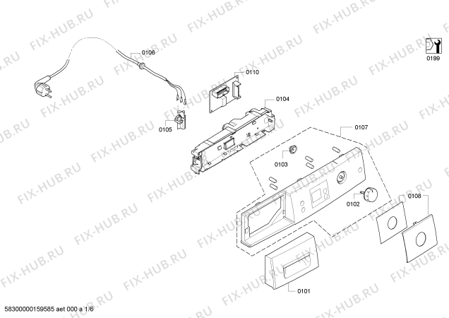 Схема №2 WTW84560FG с изображением Вкладыш для электросушки Bosch 00618456