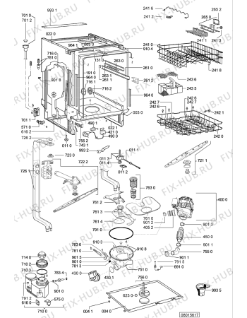Схема №1 DWH B40 W 701.097.61 с изображением Микромодуль для электропосудомоечной машины Whirlpool 480140101759