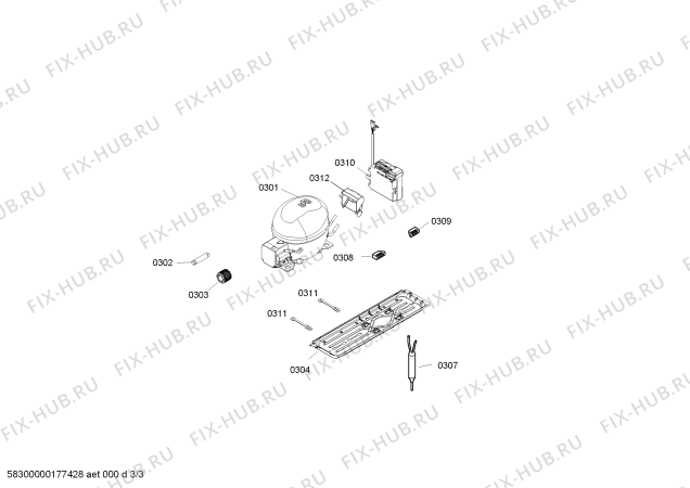 Схема №1 KG30FS12EC с изображением Дверь для холодильной камеры Siemens 00714771