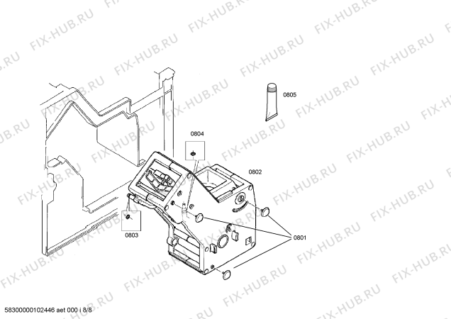 Схема №1 TCA60F9 Exclusiv B25 с изображением Крышка для электрокофеварки Bosch 00498759