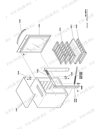 Схема №1 KRVX6030LH (F091250) с изображением Наставление для холодильной камеры Indesit C00351067