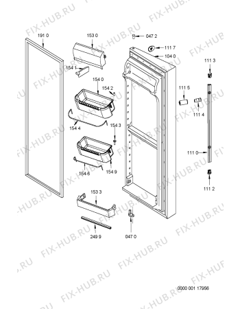 Взрыв-схема холодильника Whirlpool S25BRWW20A2 (F090529) - Схема узла