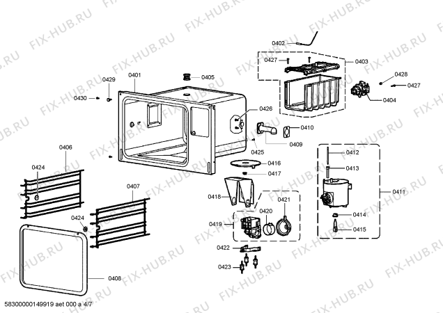 Схема №3 HB22D5Z1C с изображением Внутренняя дверь для духового шкафа Siemens 00685819