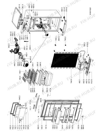Схема №1 FB 39/I с изображением Спираль для холодильной камеры Whirlpool 481242938051