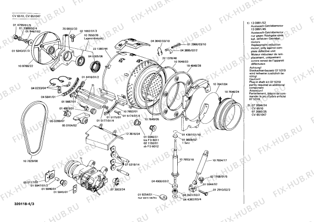 Схема №1 CV6510 с изображением Мотор для стиральной машины Siemens 00130991