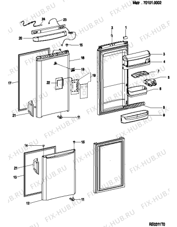 Взрыв-схема холодильника Indesit BAN35FNFD (F046095) - Схема узла