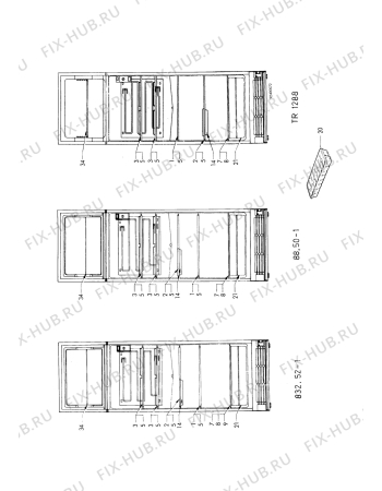 Взрыв-схема холодильника Arthurmartinelux 832.52 - Схема узла C10 Interior