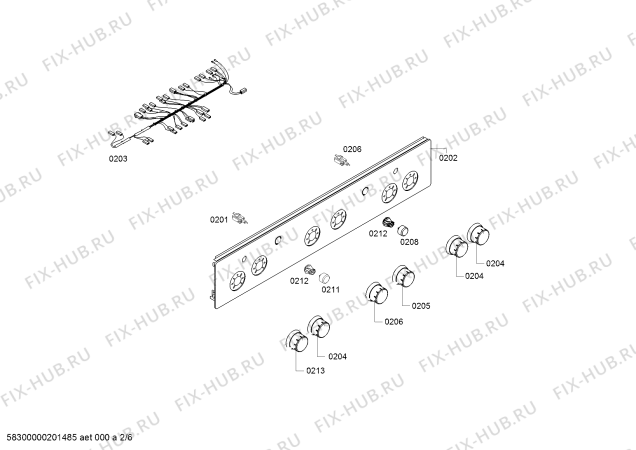 Схема №1 HGG23W365R с изображением Панель управления для духового шкафа Bosch 00748453