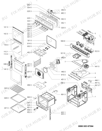 Схема №1 AKZ531/IX/01 с изображением Панель для духового шкафа Whirlpool 481245249989