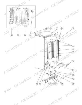 Взрыв-схема холодильника Hotpoint-Ariston RMBMA31851 (F062756) - Схема узла