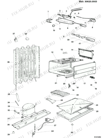 Взрыв-схема холодильника Indesit RG1285WEU (F013401) - Схема узла