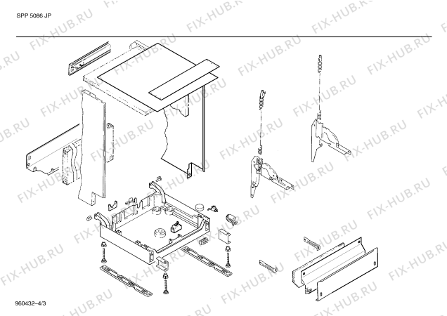 Взрыв-схема посудомоечной машины Bosch SPU5086JP - Схема узла 03