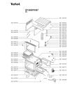 Схема №1 OF265870/B7 с изображением Дверь (стекло) духовки для духового шкафа Tefal SS-188213