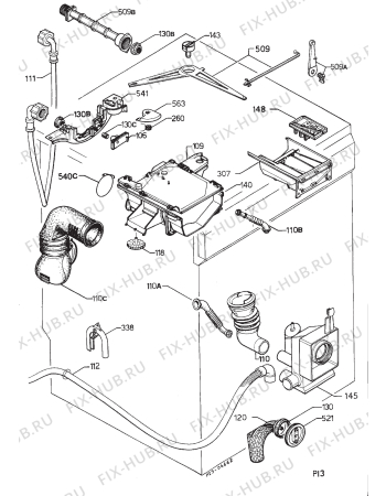 Взрыв-схема стиральной машины Zanussi Z550TX - Схема узла Hydraulic System 272