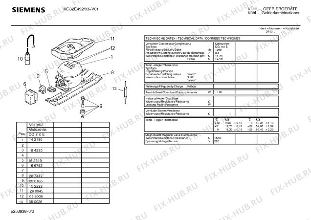 Схема №2 KG32E4F2 с изображением Передняя панель для холодильника Siemens 00435855