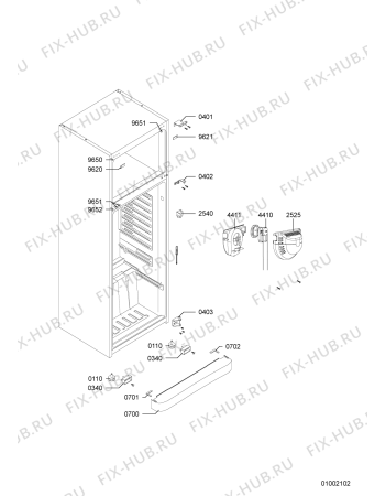 Схема №2 ARC 2340 с изображением Антивибрационная подставка для холодильной камеры Whirlpool 480132100264