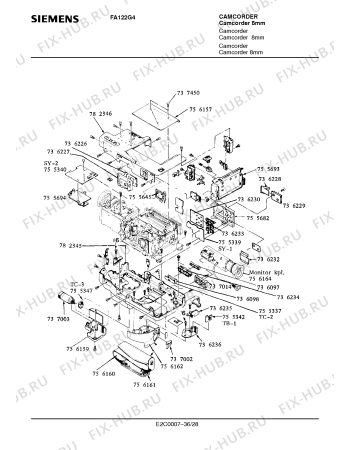 Схема №2 FA122G4 с изображением Кнопка для видеотехники Siemens 00737010