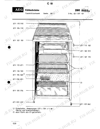 Взрыв-схема холодильника Aeg SANTO 162 L - Схема узла Section1