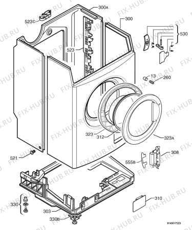Взрыв-схема стиральной машины Zanker FA832 - Схема узла Housing 001