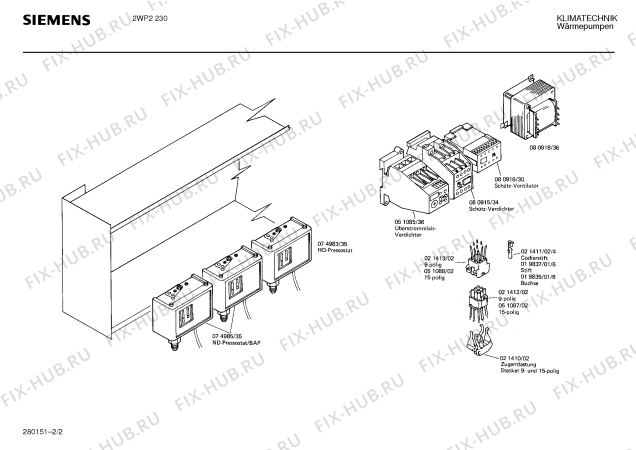 Взрыв-схема стиральной машины Siemens Ag 2WP2230 - Схема узла 02