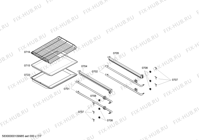 Схема №2 B15H4A0 с изображением Панель управления для духового шкафа Bosch 00443994