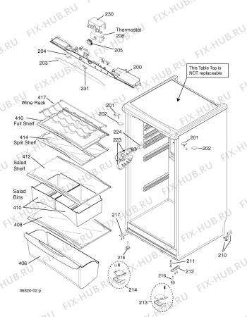 Схема №3 RLA50P (F031510) с изображением Дверка для холодильника Indesit C00218896