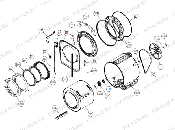 Схема №1 W6761 US   -white (900003405, WM55US) с изображением Обшивка для стиральной машины Gorenje 469618