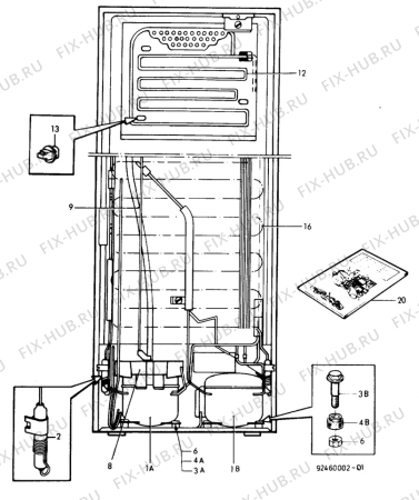 Взрыв-схема холодильника Elektro Helios KF2355 - Схема узла C10 Cold, users manual