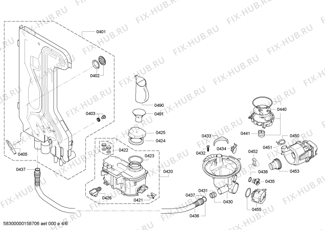 Взрыв-схема посудомоечной машины Balay 3VI501XA EG522O 51dB inox I - Схема узла 04