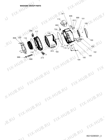 Схема №1 AWG/B M7080S с изображением Шланг для стиралки Whirlpool 481202308054