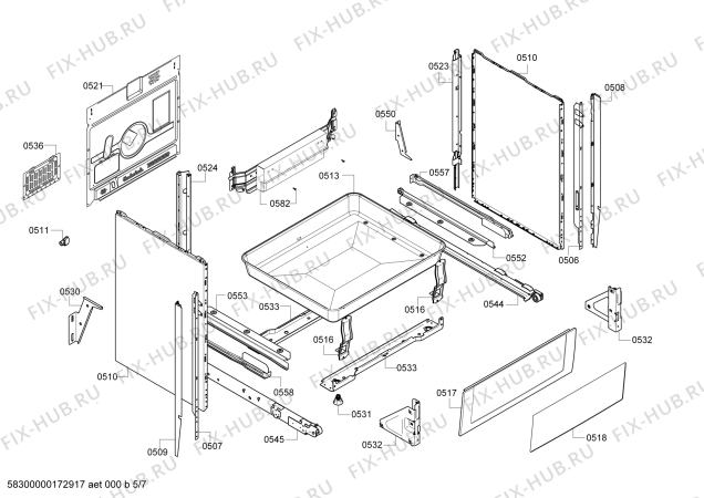 Схема №2 HC857283F с изображением Стеклокерамика для электропечи Siemens 00712073