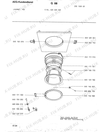 Взрыв-схема посудомоечной машины Aeg LAV100 - Схема узла Section1