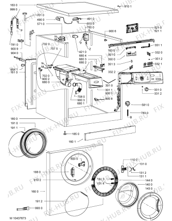 Схема №1 AWO/D 7874 ECO W с изображением Декоративная панель для стиральной машины Whirlpool 480111104316
