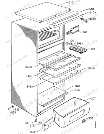 Взрыв-схема холодильника Aeg OEKO S.2273-4DT - Схема узла Housing 001