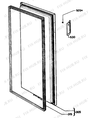 Взрыв-схема холодильника Marijnen CM240SF - Схема узла Door 003