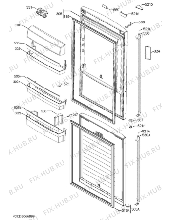 Схема №3 S83520CMW2 с изображением Блок управления для холодильника Aeg 973925055056023