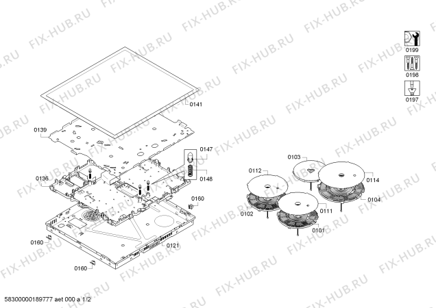 Схема №1 EH645BEB1E с изображением Стеклокерамика для плиты (духовки) Siemens 00773178