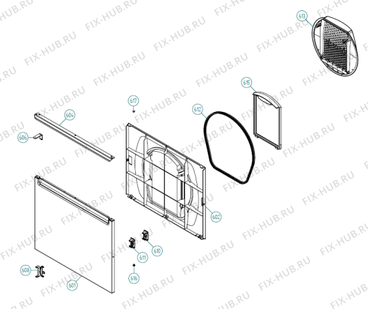 Взрыв-схема стиральной машины Gorenje Prof TDV US   -Metal Grey (900002794, TDC33US) - Схема узла 06