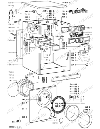 Схема №1 AWM 8163/2-NORDIC с изображением Декоративная панель для стиральной машины Whirlpool 481245212748